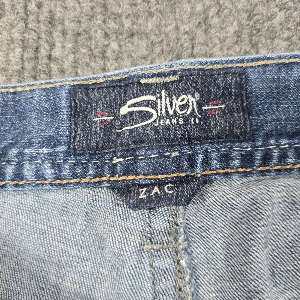 Silver Jeans Co. ZAC Jeans Mens‎ 38x30 Blue Relaxed Straight Light Wash Denim